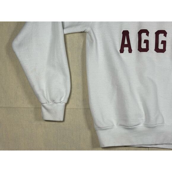 Champion Texas A&M Aggies Crewneck Sweatshirt White Size L College Spirit - Picture 8 of 15